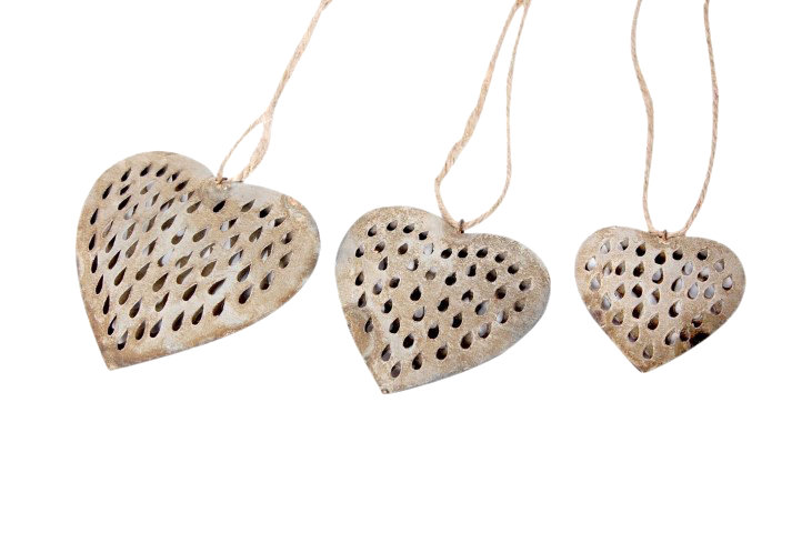 Galvanized Performance Heart with Rope Decorative Set