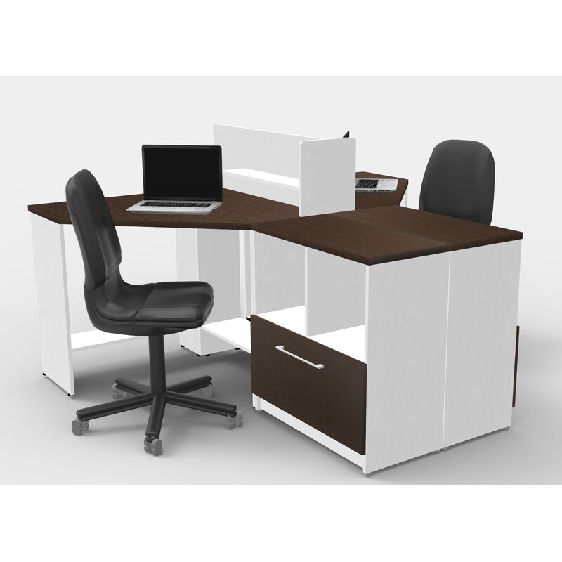 Latitude Run Isolda Office Corner Workstation With Partition