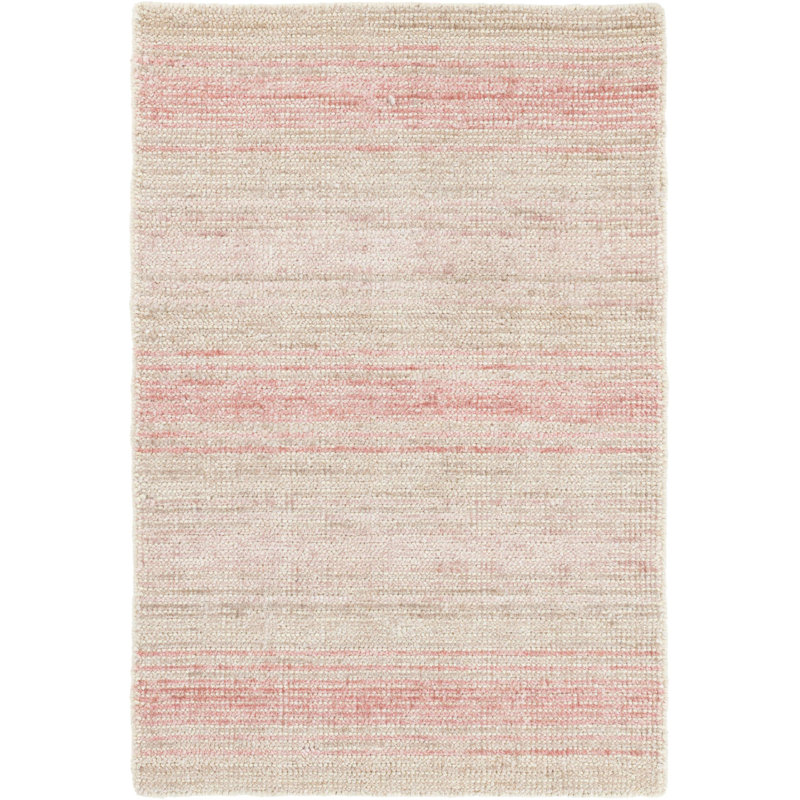 Dash And Albert Rugs Aurora Hand Knotted Ivory Pink Area Rug Wayfair