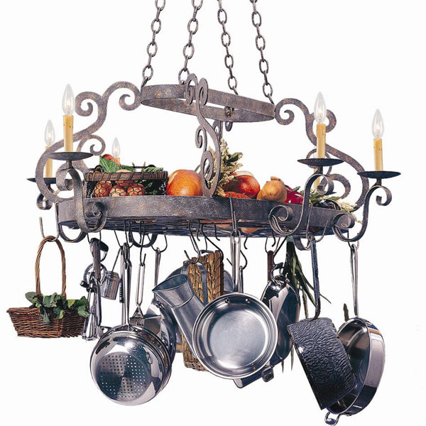 Lighted Hanging Pot Racks Lighted Hanging Pot Racks