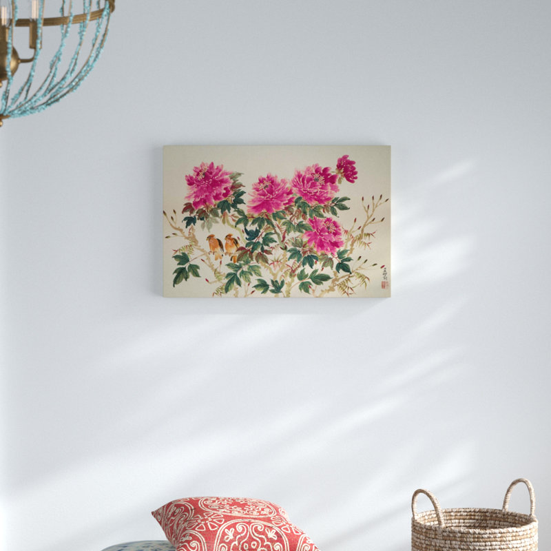 Bloomsbury Market Birds And Peonies Acrylic Painting Print On
