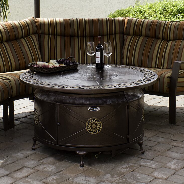 Cast Aluminum Propane Fire Pit Table Images