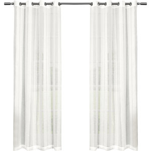 Exclusive Home Solid Sheer Grommet Curtain Panels (Set of 2)