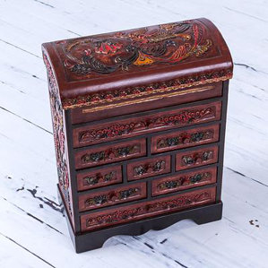 Fair Trade Hand Carved With Mirror and..