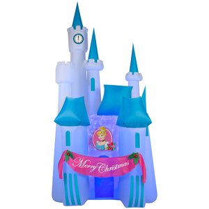 Airblown Projection Kaleidoscope of Cinderella's Disney Castle Scene Inflatable