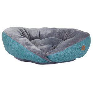 Plush Printed Lounger Bolster Dog Bed