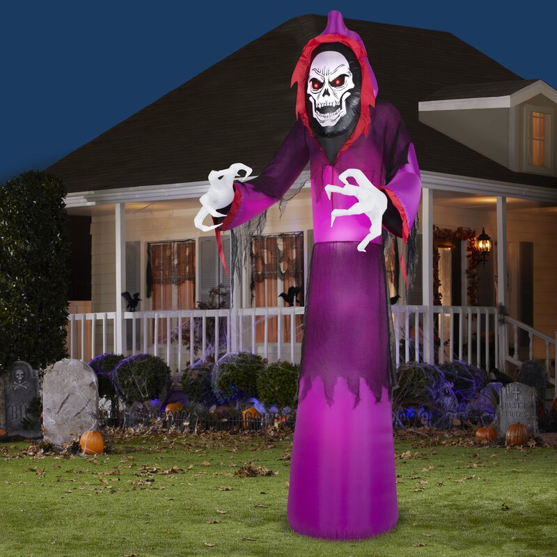 The Holiday Aisle Airblown Giant Grim Reaper Halloween Inflatable ...