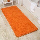 orange bath mat