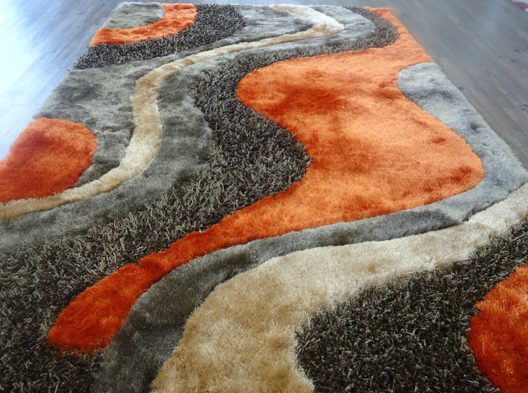 Rug Factory Plus HandTufted Brown/Orange Area Rug & Reviews Wayfair