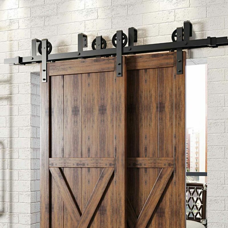 Homacer Bypass Barn Door Hardware Kit & Reviews | Wayfair