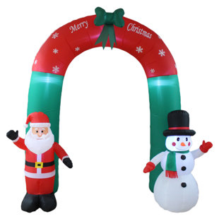 christmas inflatable santa claus and snowman arch yard decoration - Solar Christmas Yard Decorations christmas inflatable santa claus and snowman arch yard decoration - Solar Christmas Yard Decorations