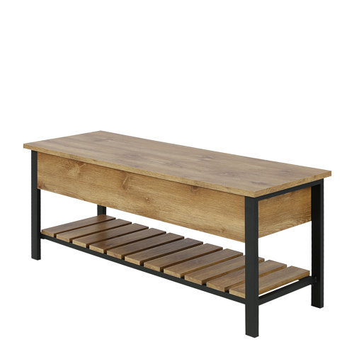 Bennett Open-Top Storage Bench Three Posts