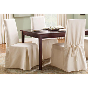 Cotton Duck Box Cushion Dining Chair Slipcover Cotton Duck Box Cushion Dining Chair Slipcover