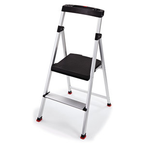 2-Step Aluminum Step Stool with 225 lb. Load Capacity