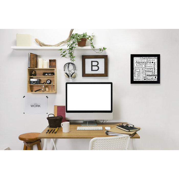 East Urban Home Virgina Cities And Counties By Jan Weiss Framed