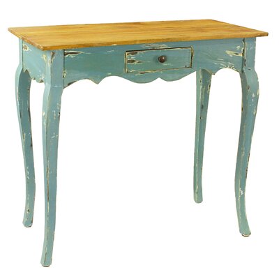 Antique Revival 31.5" Solid Wood Console Table  Color: Blue