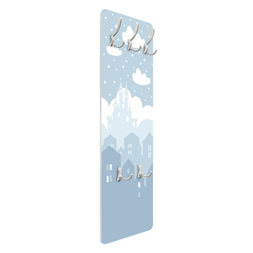 Castle in the Clouds Wall Mounted Coat Rack Symple Stuff Colour: Blue