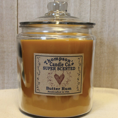 Butter Rum Heritage Scented Jar Candle Thompsons Candle Co