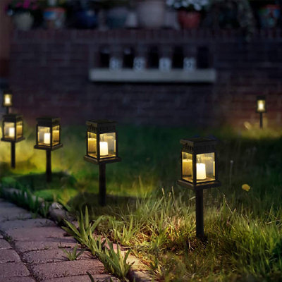 Black Low Voltage Solar Powered Pathway Light Pack gigalumi