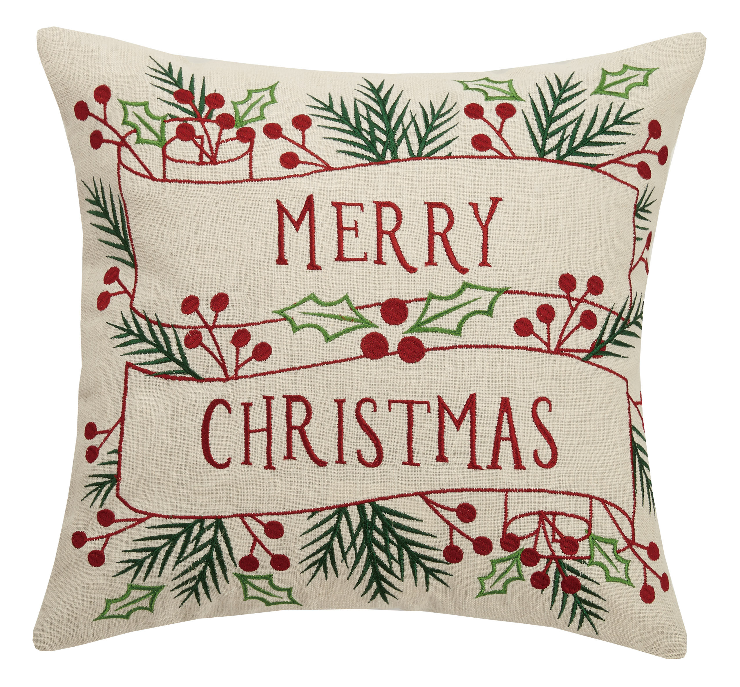 The Holiday Aisle Yorkshire Merry Christmas Embroidered Throw