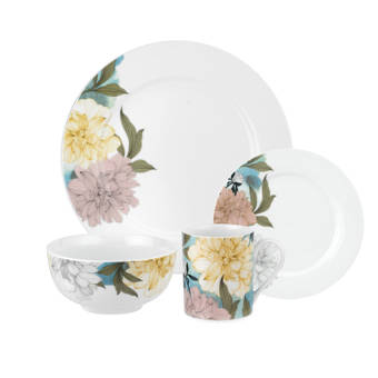 222 Fifth Northwood Cottage 16 Piece Dinnerware Set Service For 4 Reviews
