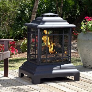 Patio Steel Wood Burning Outdoor Pagoda