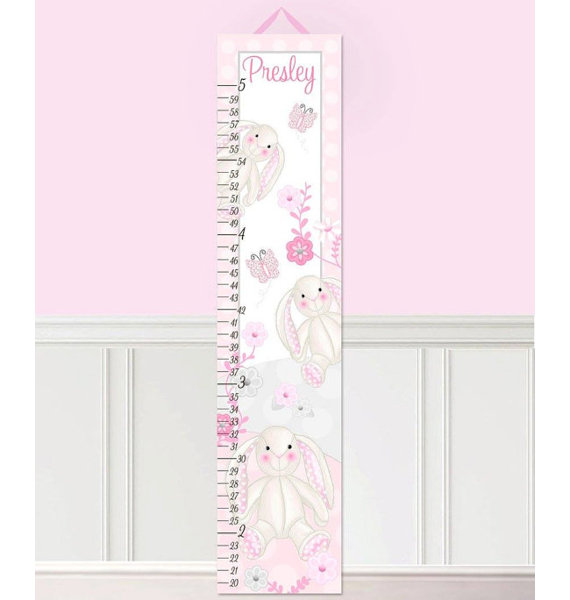 Toad And Lily Bunny Rabbits Personalized Growth Chart Wayfair