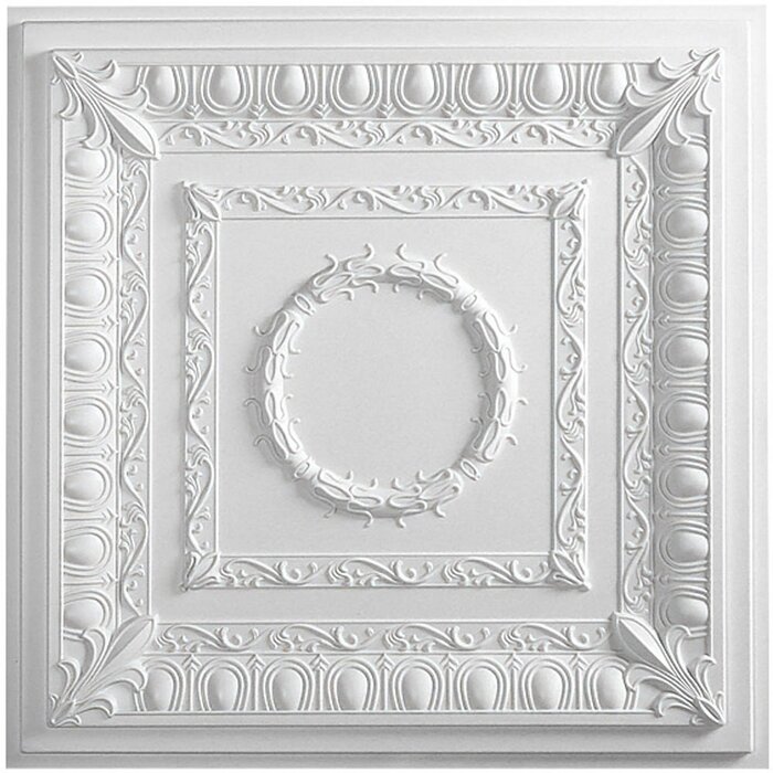 Royal 2 Ft X 2 Ft Lay In Or Glue Up Ceiling Tile In White
