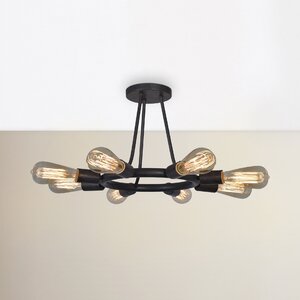 Flower Hill 8-Light Semi Flush Mount