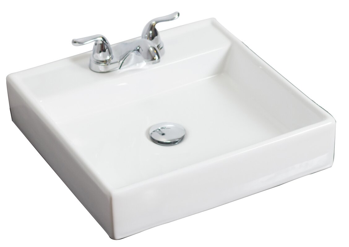 square vessel ceramic bathroom sink