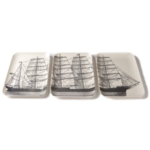 Maritime 3 Piece Melamine Platter Set