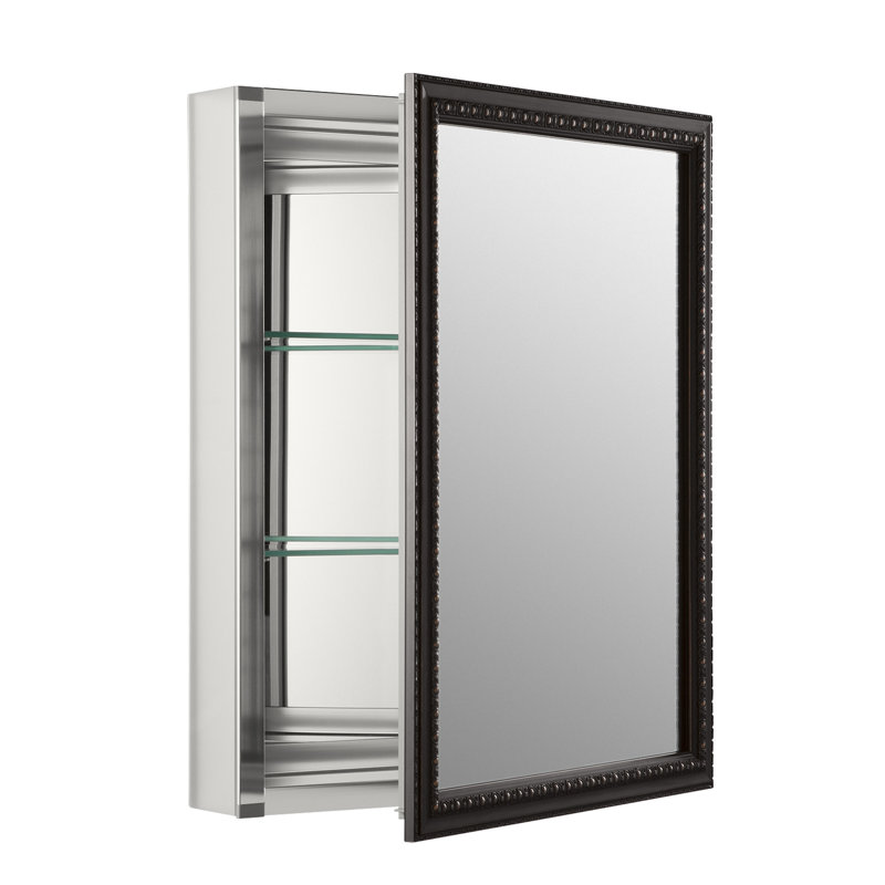 Recessed or Surface Mount Framed 1 Door Medicine with 2