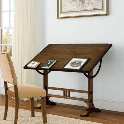 Vandervoort Solid Wood Drafting Table Greyleigh™