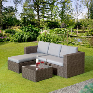 Small Patio Sectional Wayfair Crader Patio Sectional With Cushions