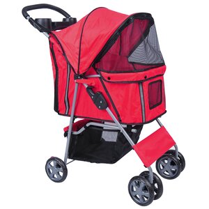 4-Wheel Front & Rear Entry Pet Stroller