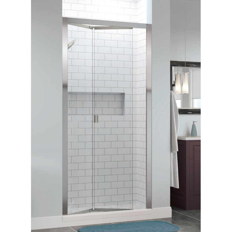 Basco Infinity Bifold 33 X 67 Folding Semi Frameless Shower Door Wayfair