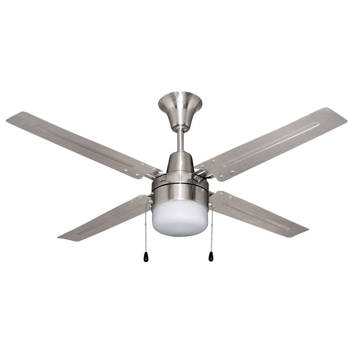 Orren Ellis 48 Virgilina Hangdown 4 Blade Ceiling Fan Light Kit