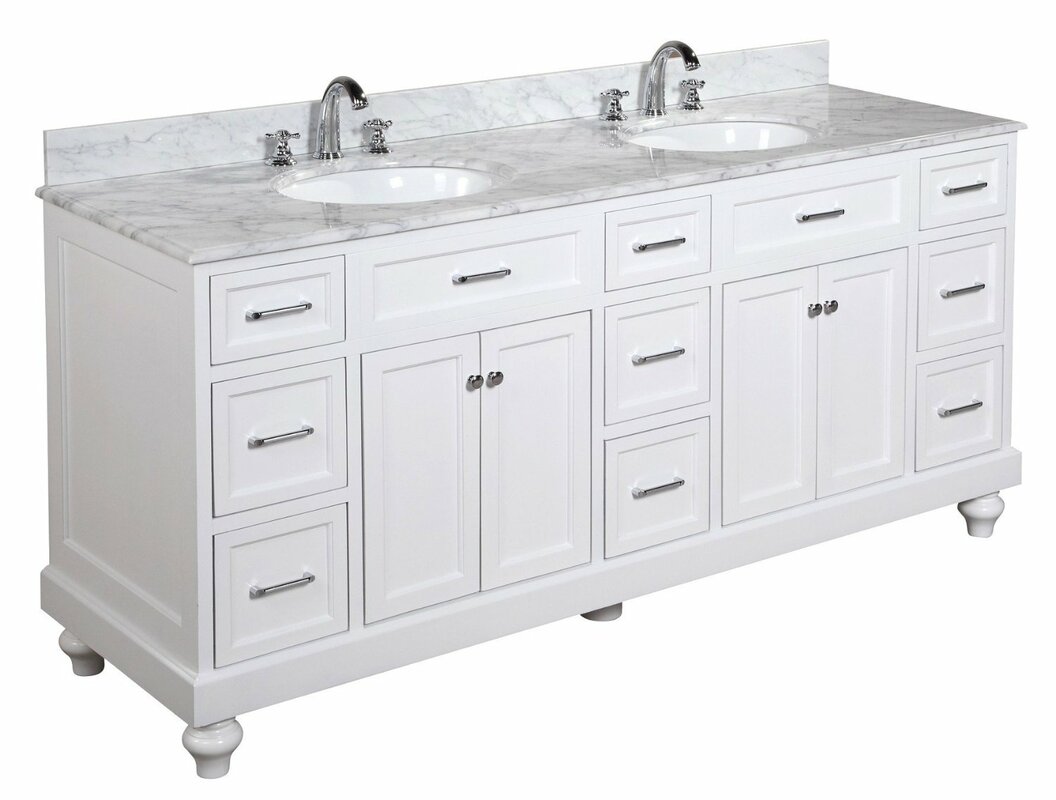 Amelia 72 Double Bathroom Vanity Set