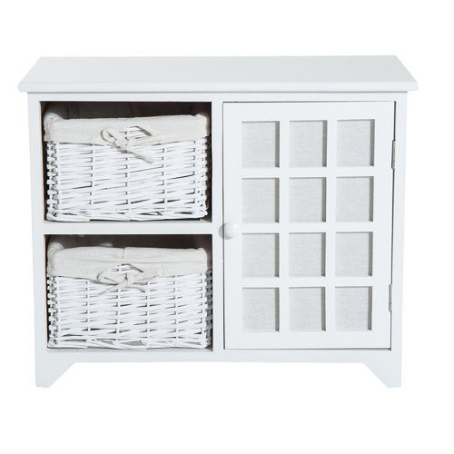 Brody Wooden Storage Bench House of Hampton Colour: White
