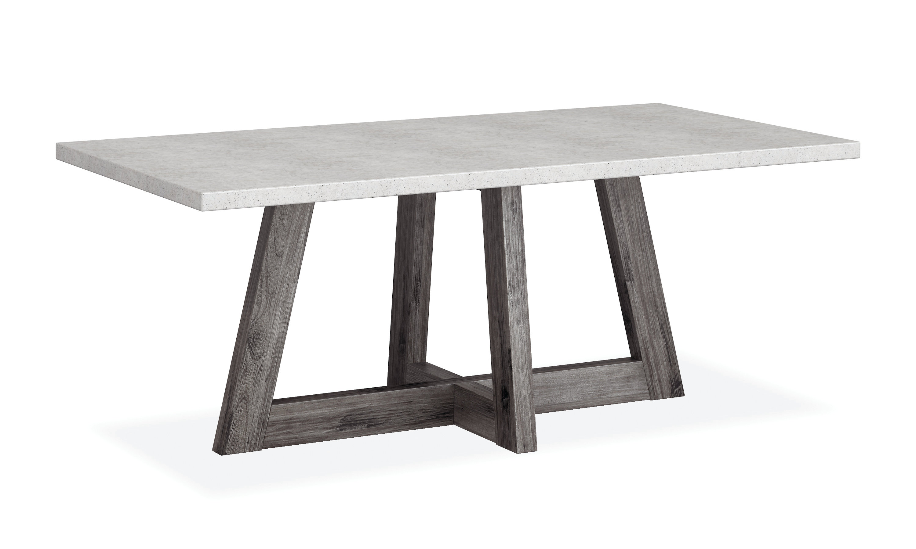 concrete looking dining table