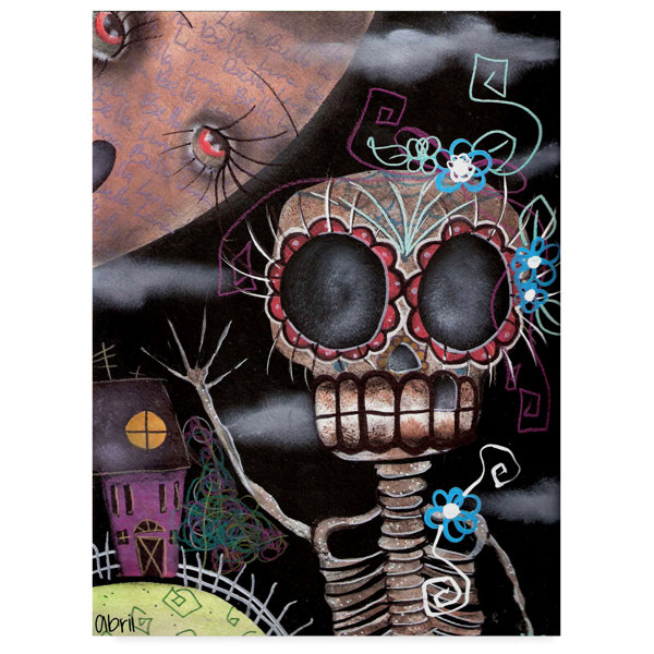 Trademark Art 'Hi Skeleton' Acrylic Painting Print on Wrapped Canvas