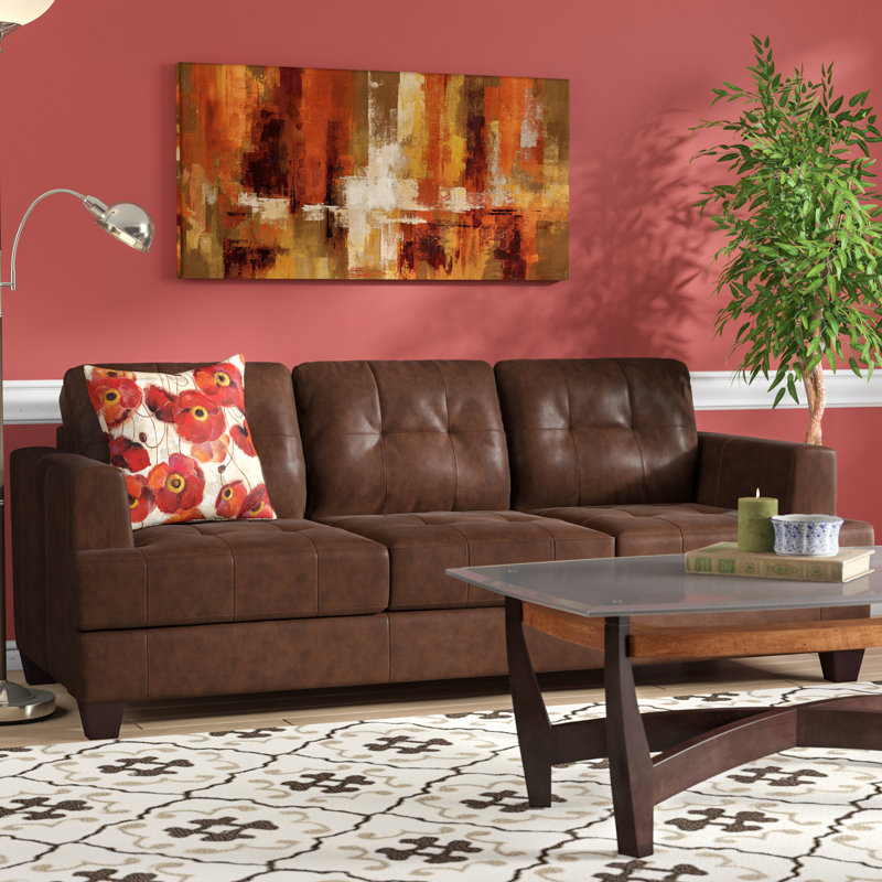 Red Barrel Studio Arine Faux Leather Sofa Reviews Wayfair