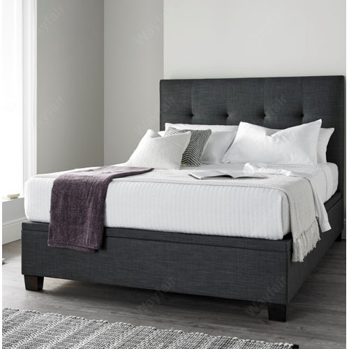 Oswego Penong Upholstered Ottoman Bed Frame ClassicLiving Size: Super King (6'), Colour: Slate