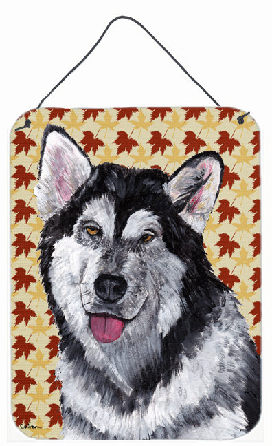 Caroline S Treasures Alaskan Malamute Fall Leaves By Sylvia Corban