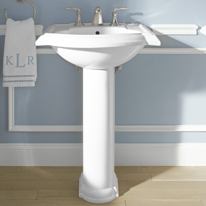 Kohler Devonshire Ceramic 24 Pedestal Bathroom Sink With Overflow Devonshire Ceramic 24 Pedestal Bathroom Sink With Overflow