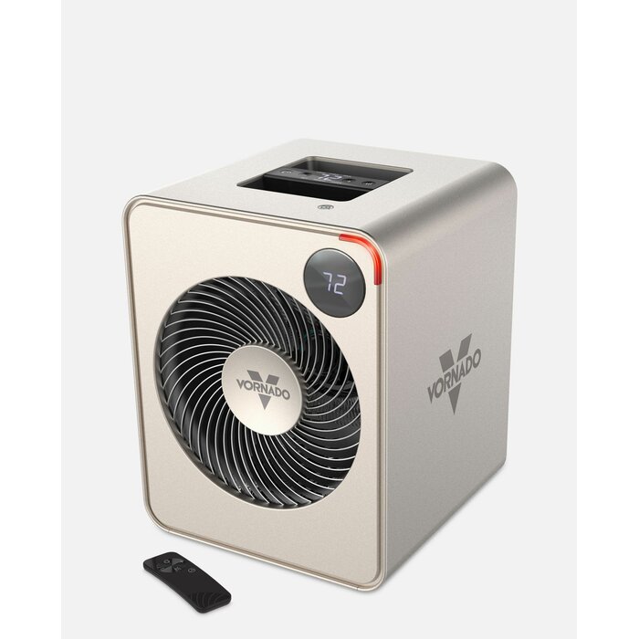 Whole Room Metal 1 500 Watt Electric Fan Compact Heater With Auto Climate