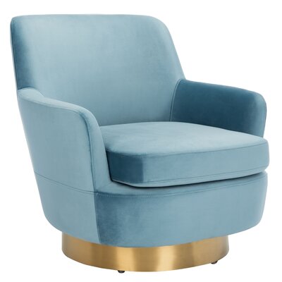 Blue Velvet Swivel Chair | Wayfair