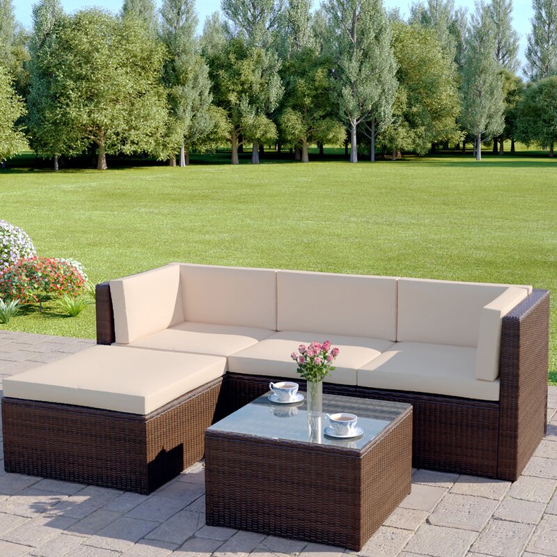 Garten Living 4Sitzer LoungeSet Gouveia aus Polyrattan