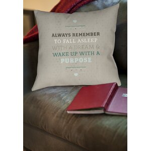 Purposeful Dream Printed Throw Pillow