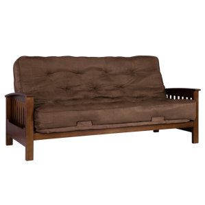 Andover Mills ANDV2255 Massengill Wood Arm Futon with Mattress